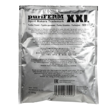 Turbo yeast alcohol "PuriFerm XXL" (350 gr) в Новокузнецке