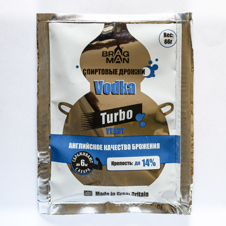 Turbo yeast alcohol BragMan "Vodka TURBO" (66 gr) в Новокузнецке