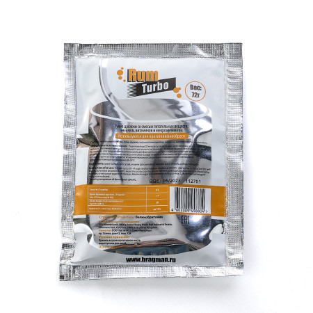 Turbo yeast alcohol BragMan "RUM TURBO" (72 gr) в Новокузнецке